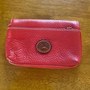 Dooney & Bourke Red Leather Vintage Small Wallet VGUC